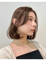 ノイ(noi)&nbsp;顔周りレイヤーカットグレージュカラーくびれボブベージュカラー