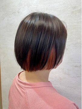 アンジェリカ(Angelica Total Beauty Lifestyle Design) オレンジインナーエモージュカラー似合わせボブカット