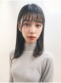 Aimee町田　黒髪でも重くならないシースルーバングミディアム