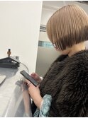 ベージュブロンド エンドカラー