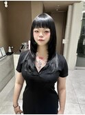 ブルーブラック/ロングレイヤー/暗髪［恵比寿駅］