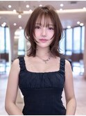 ウルフボブ髪質改善ストレート顔周りレイヤーカット前髪縮毛矯正