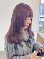 ミルヘアデザイン(mil hair design)&nbsp;ピンクブラウン　艶髪　髪質改善　韓国風　顔まわり　顔周り