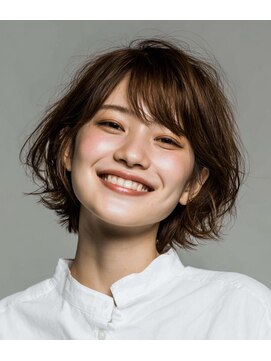 ルシードスタイル アウラ 松戸市五香(LUCIDO STYLE Aura) ナチュラルブラウンハッシュボブ/ラウンドバング/松戸/髪質改善