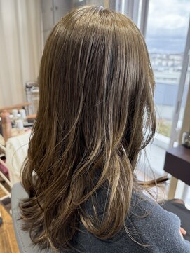 大人抜け感ミディレイヤー/オリーブベージュカラー