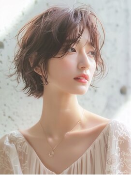 メルバ(Melva) 黒髪/ボブルフ/ネビージュ/小顔/ワンレン/カット/髪質改善/前髪