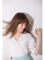 ヘアーズ ベリー 香椎店(hairs BERRY)&nbsp;BERRY＿ストレート＿ベージュ＿なびく＿20.30.40代