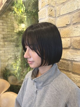 モナン 新宿(Monan) ミニボブ 切りっぱなしボブ 顔まわりカット 似合わせ