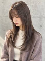ルシード スタイル サーヴ(LUCIDO STYLE SERVE) ストレートロング×シースルーバング×ブラウンカラー