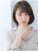 ＊LOREN＊暗髪、黒髪◎小顔斜めバングナチュラルミニマムボブ