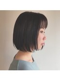 ダークアッシュカラー×ボブ