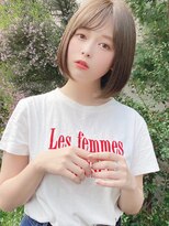 アンド ストーリーズ(&STORIES)&nbsp;大人可愛い前髪長めハイライトショートボブアッシュブラウン小林