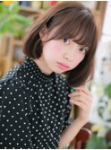 ★フェザーバングx暖色系カラー抜け感小顔ボブ20代30代40代★7