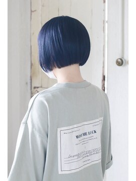 ホワイトルーム(White Room) 【暗くてもお洒落に】ダークブルーのミニボブ♪
