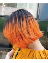 アクト(ACT)&nbsp;アプリコットオレンジ切りっぱなしボブヘア