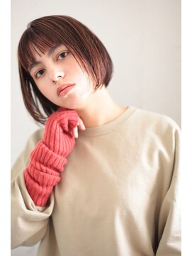 ファム(FAM) ボブ　オレンジカラー　ココアベージュ　代官山　中目黒