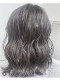 miura★ ブリーチなしの透け感！アッシュグレージュカラー
