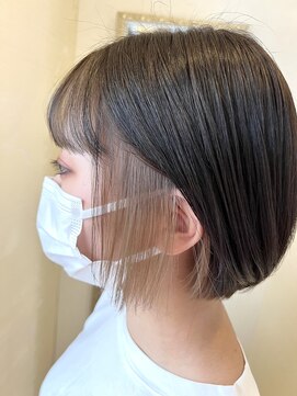 ニフティ(NIFTY) ミルクティーベージュインナーカラーボブ/熊本/上通