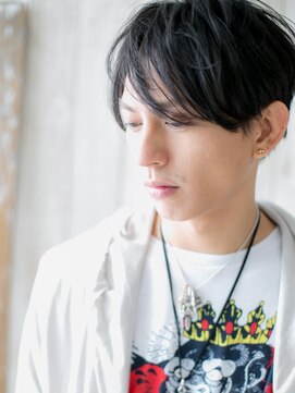 グルーミングサロン バーバー キャッスル 北浦和西口(Grooming salon Barber Castle) 好感度抜群！斜めバング暗髪の刈り上げ束感カットT北浦和