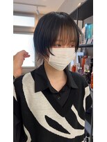 サンド 鹿児島中央(sand)&nbsp;黒髪/グレーベージュ/レイヤーロング/前髪パーマ[鹿児島駅]