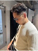 【極道パーマ】【フェードカット】【ホワイトメッシュ】メンズ