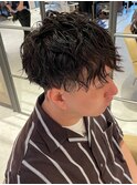 波巻きパーマ