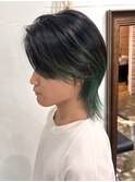 スパイラルパーマフェードカットビジネスマンメンズウェーブヘア