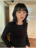 【あきら】ミディアムレイヤーパーマレイヤーカットウルフパーマ
