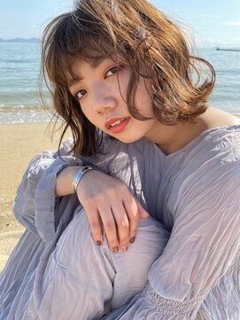 グッディ 岡山下中野店(GOOD-DAY) ボブウェーブベージュカラー【mikino】