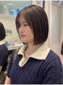ボブ ミニボブ 内巻きボブ バング 前髪 ショートボブ ナチュラル