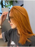 オレンジカラー/ブリーチ１回～◎