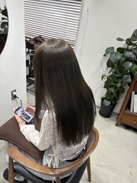 グラフ 立川(Graph.) ブリーチなしダブルカラーオリーブカラー