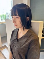 アム(amu)&nbsp;顔まわりレイヤー/レイヤーボブ/前髪酸性ストレート