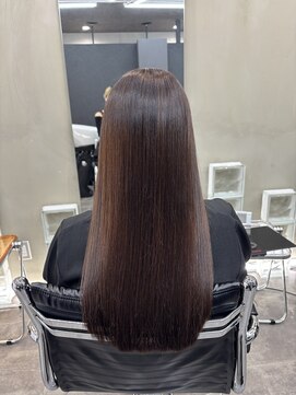 ファビ 渋谷(Fab) くびれヘア/暗めカラー/アプリコットオレンジ/縮毛矯正