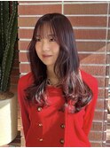 顔まわりレイヤー/ボルドーブラウン