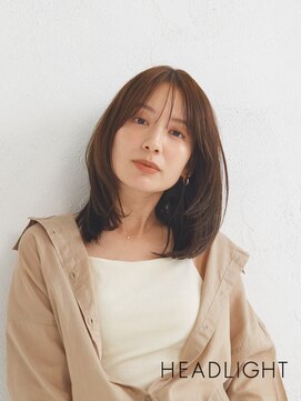アーサス ヘアー デザイン 上野店(Ursus hair Design by HEADLIGHT) 小顔#内巻きミディアムレイヤー#韓国巻き#ダークアッシュ