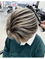 エゴル オム 名古屋栄(ENGOL homme)&nbsp;メンズバレイヤージュ/ブリーチ/グレージュ