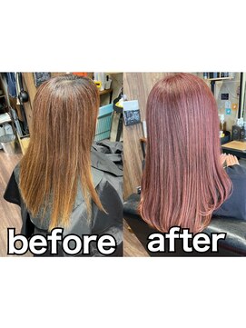 ラル(Lull) 【白髪ぼかし×ラベンダーピンク】活性酸素除去/個室美容室/今泉