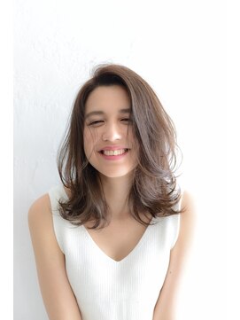 ラボヌールヘアーノーブル 新越谷店(La Bonheur hair noble) かきあげバング×レイヤースタイル