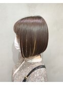 顎下ボブ×インナーカラー