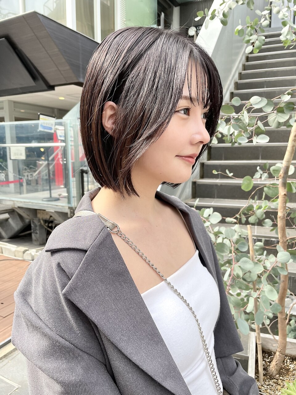 NUDE ぶつ切りボブ 10代 20代 30代 結べるボブ ワンレングスボブ