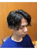 銀座　理容室　スパイラルパーマ　BeforeAfter