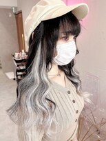 ラルムバイシー 新宿(LARME by Sea)&nbsp;シールエクステ×インナーカラー/イヤリングカラー【韓国】