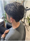 コンマヘア/アップバング/ツーブロック/パーマ/刈り上げ