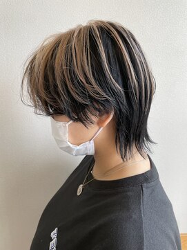 グラムアッシュ(GLAM ASH) ショートウルフアンブレラカラー