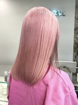 ソル ジングウマエ(SOL JINGUMAE) ダブルカラーピンクベージュピンクブラウンカラーレイヤーカット