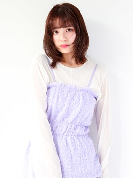 ヘアサロン ガリカ 表参道(hair salon Gallica) 【柴田優香】柔らかい上質なマロンブラウンの鎖骨ミディアム