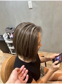 白髪ぼかしハイライト