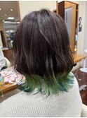 ボブ×裾カラーグラデーション