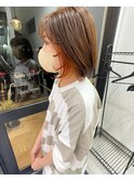 インナーカラー　オレンジ